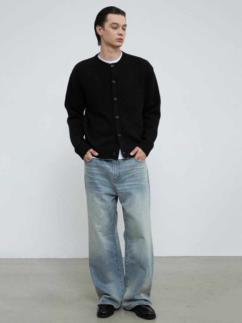 Cropped Lazy Knit Cardigan