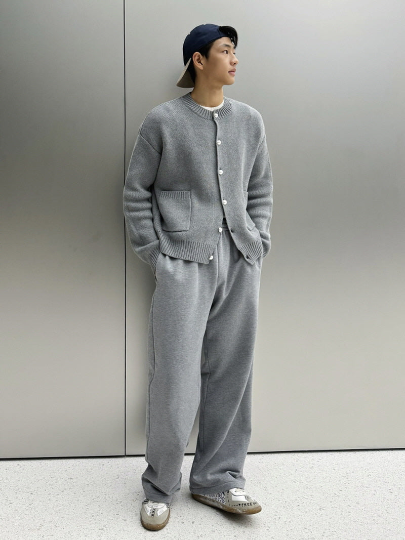 Vintage Grey Knit Sweater Jacket