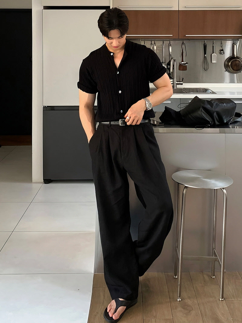 Relaxed Fit Linen Trousers