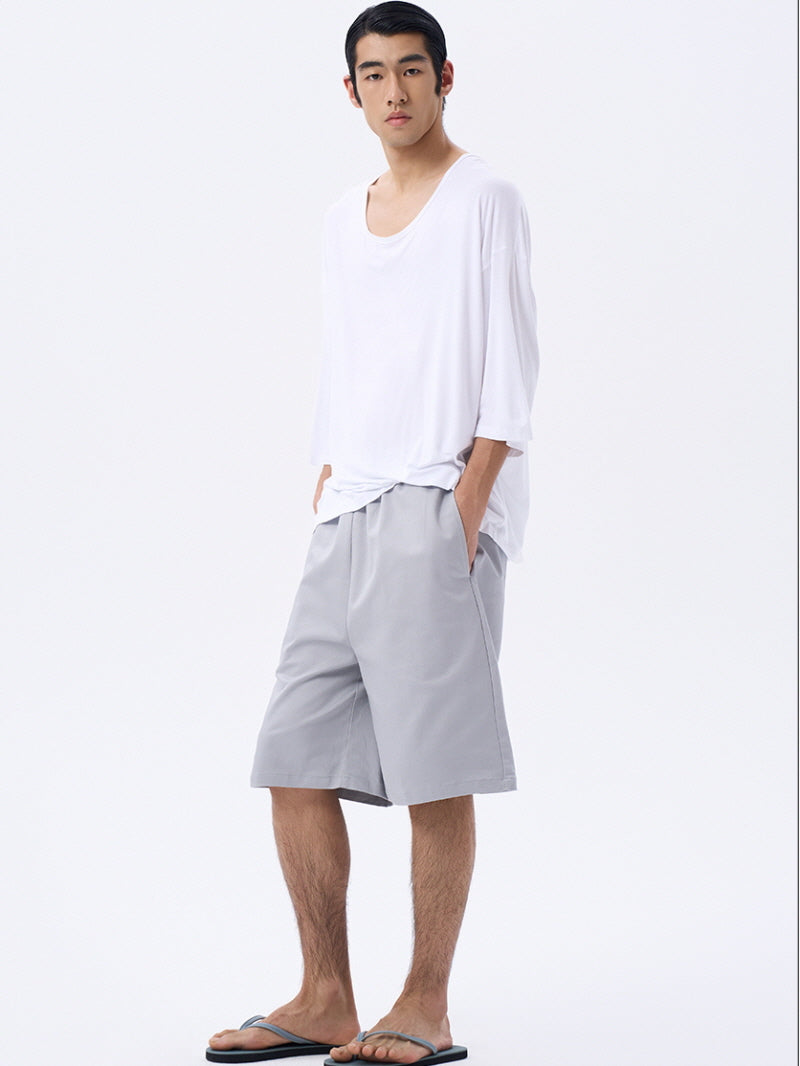 Cloud Soot Hemp-Style Shorts