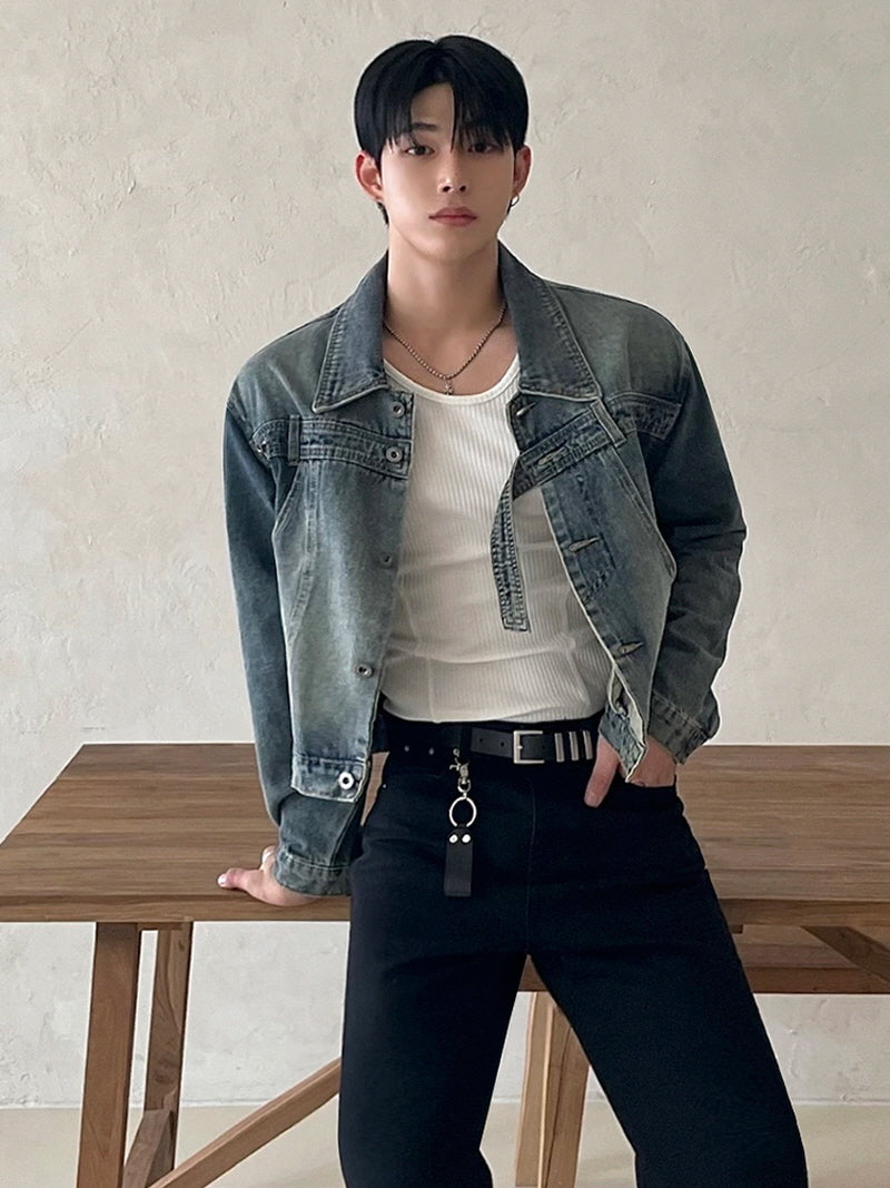 Vintage Cropped Denim Jacket