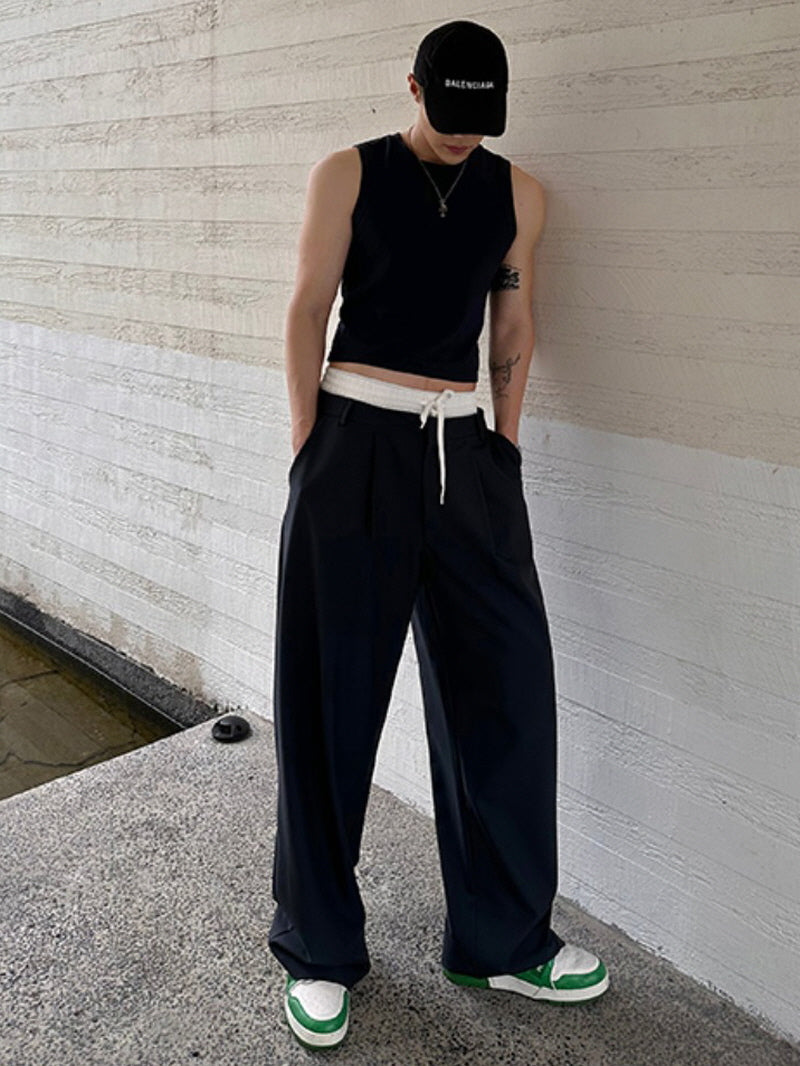 Grey Wide-Leg Trousers