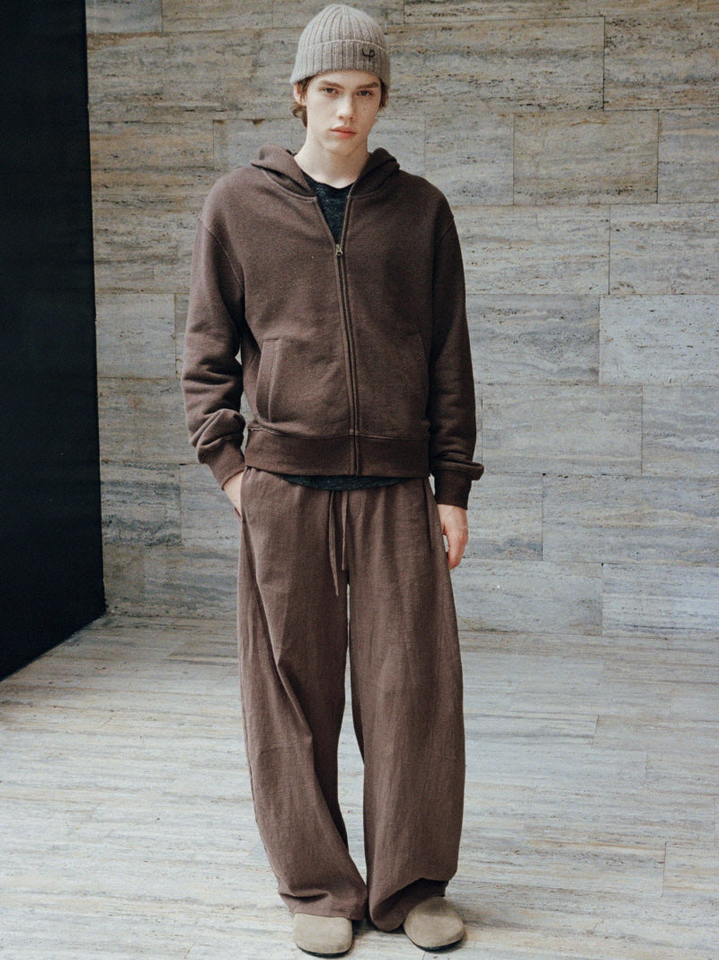Vintage Textured Zip Hoodie