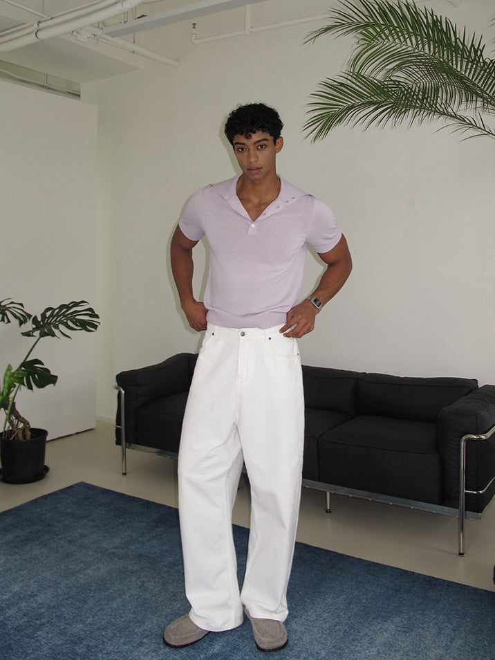 White Loose-Fit Denmim