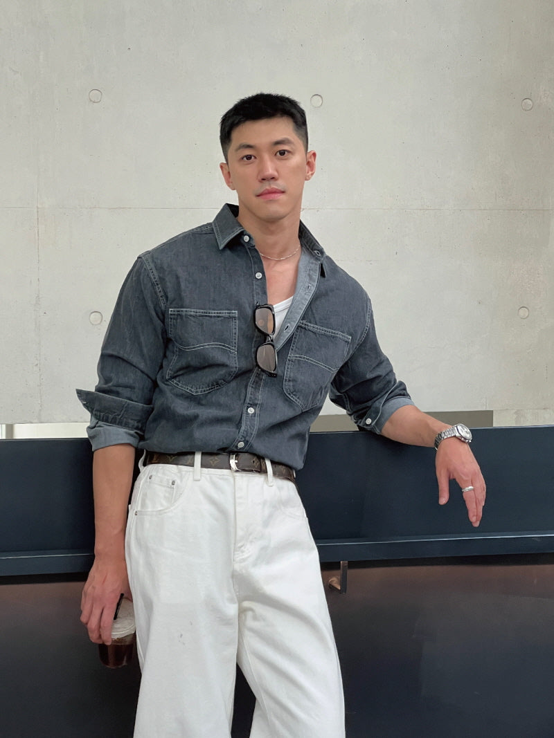 Autumn Washed Denim Shirt