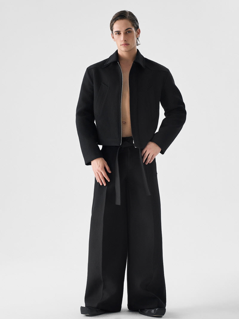 Slightly Cinched Wool Bottom