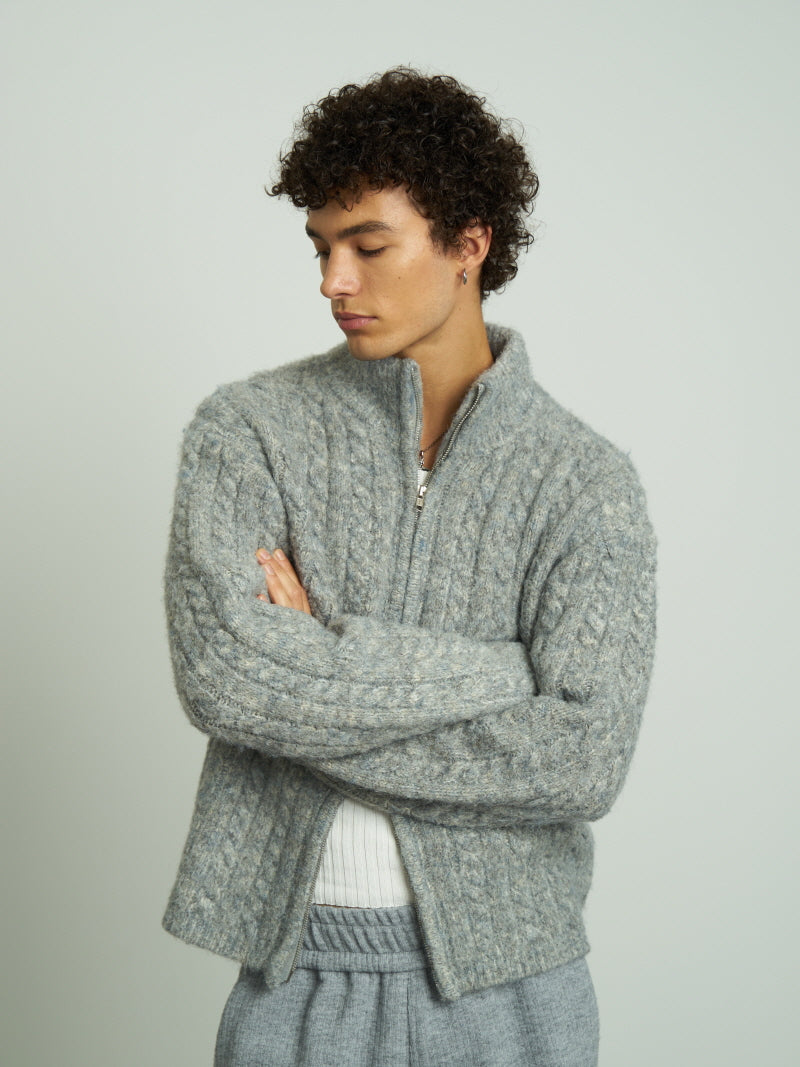 Floral Wool-Blend Premium Cardigan