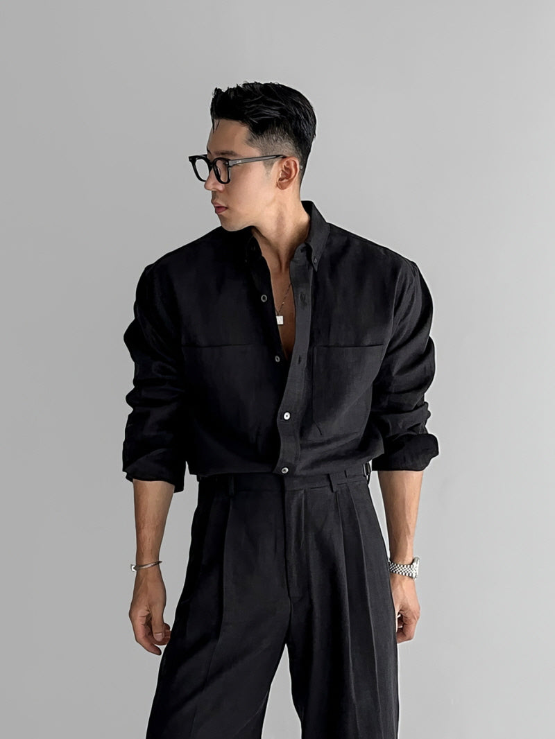 Linen Long-Sleeve Shirt