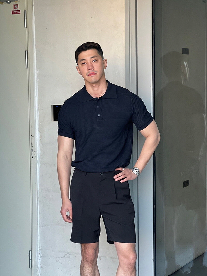 Black Mirror Luxury Knit Polo