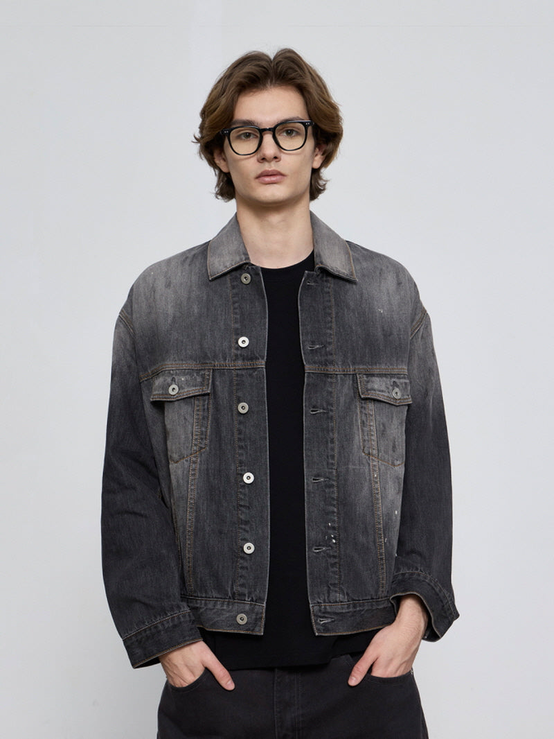 Bamboo Ink Splash Denim Jacket