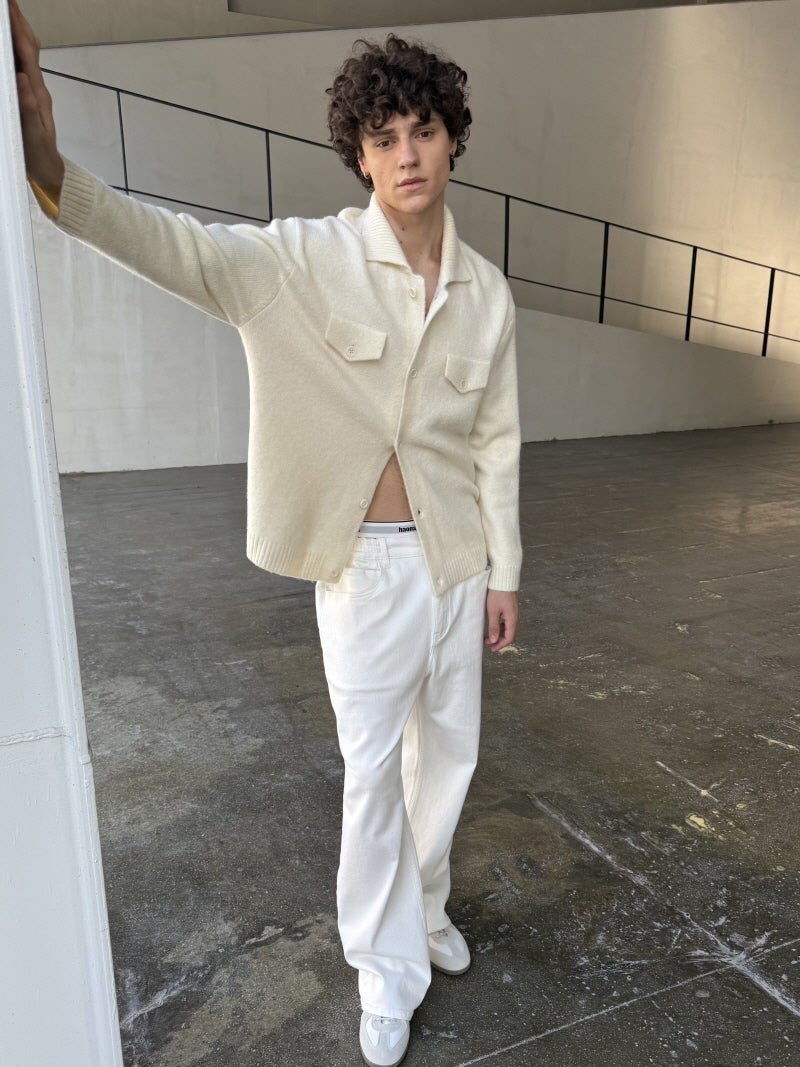 Vintage Stretch White Denim