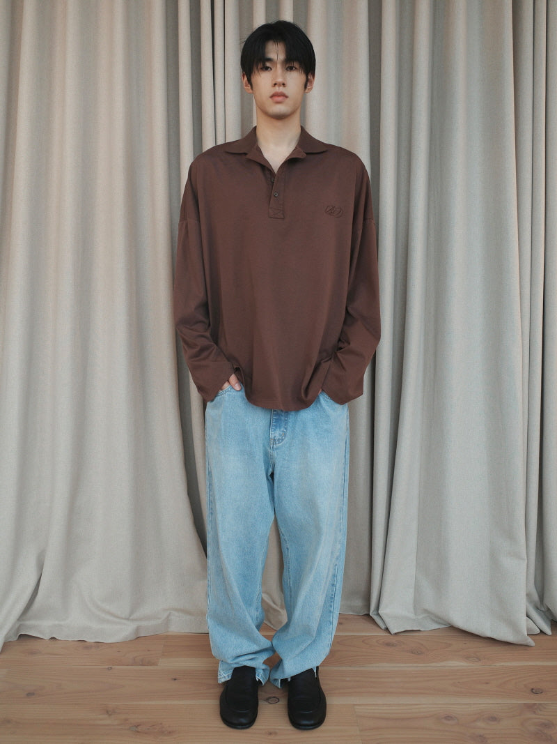 Cotton Jersey Polo Top