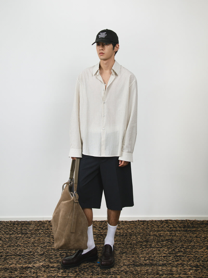 Ivory Stripe Relax Shirt