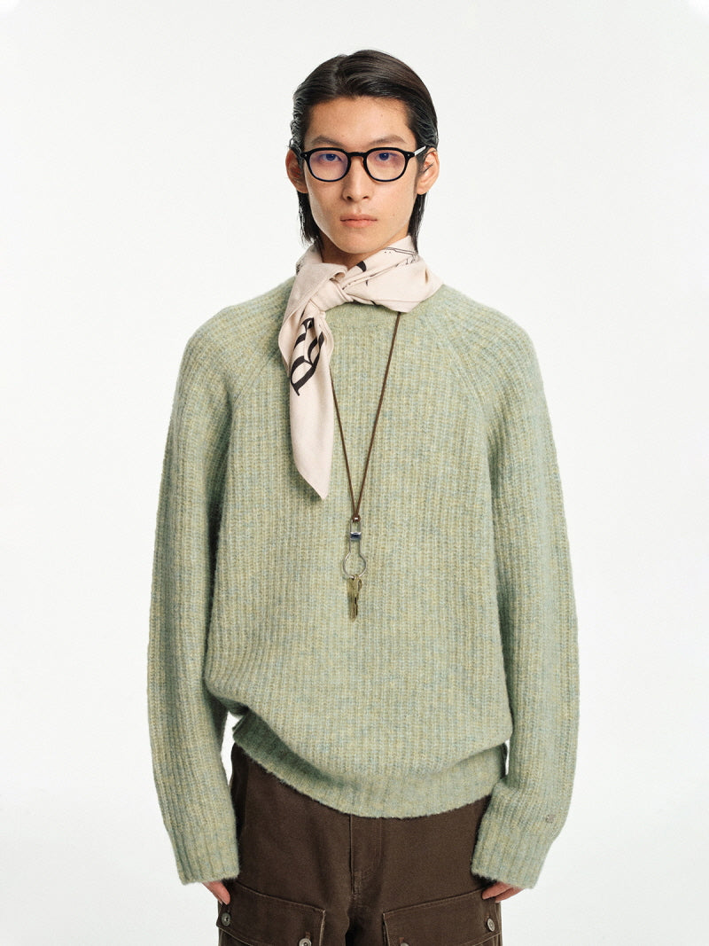 Chunky Alpaca Wool Raglan Sweater