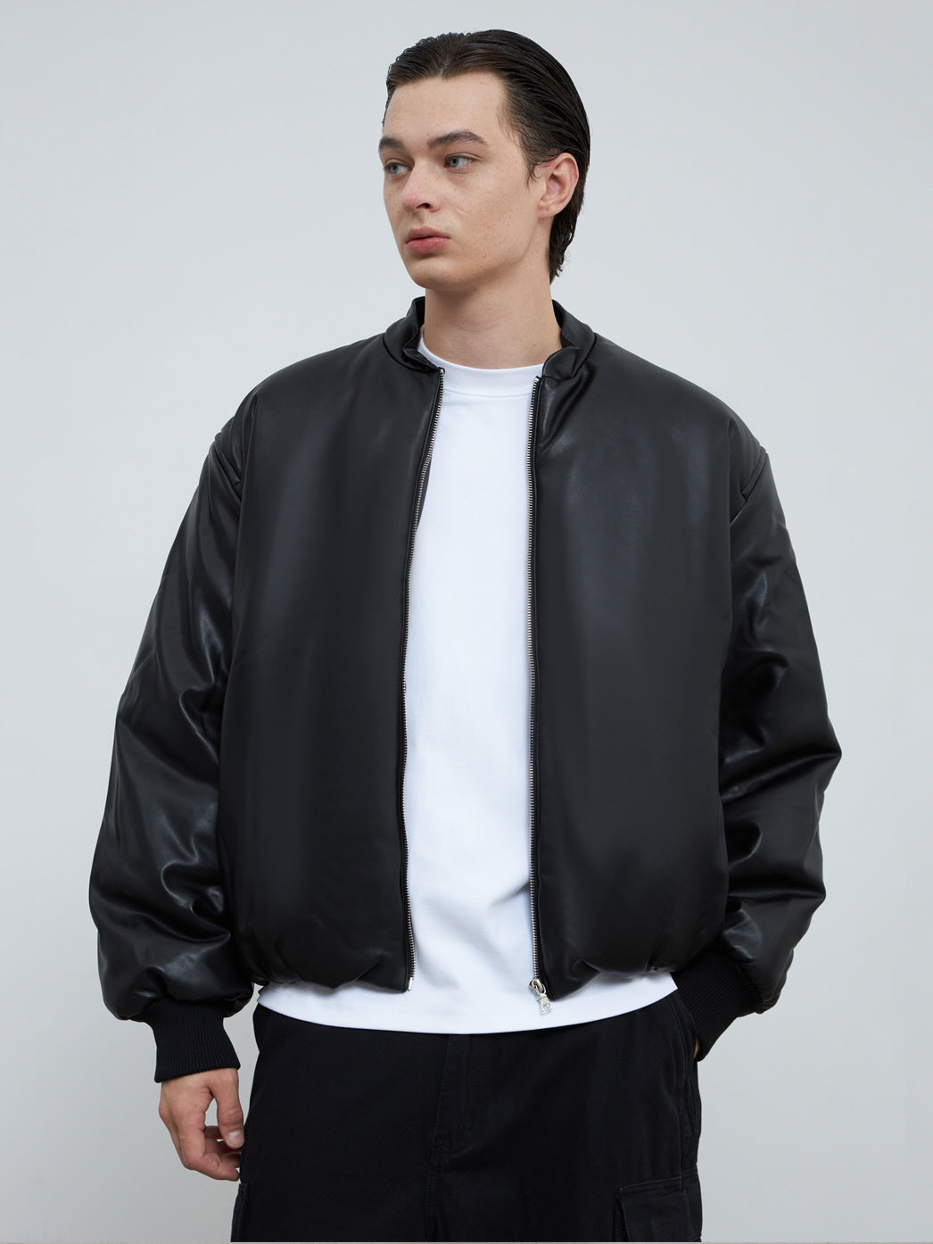 PU Leather Fur Bomber