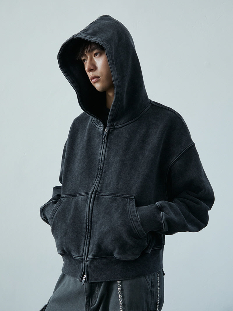 Heavy Cotton Terry Zip Hoodie