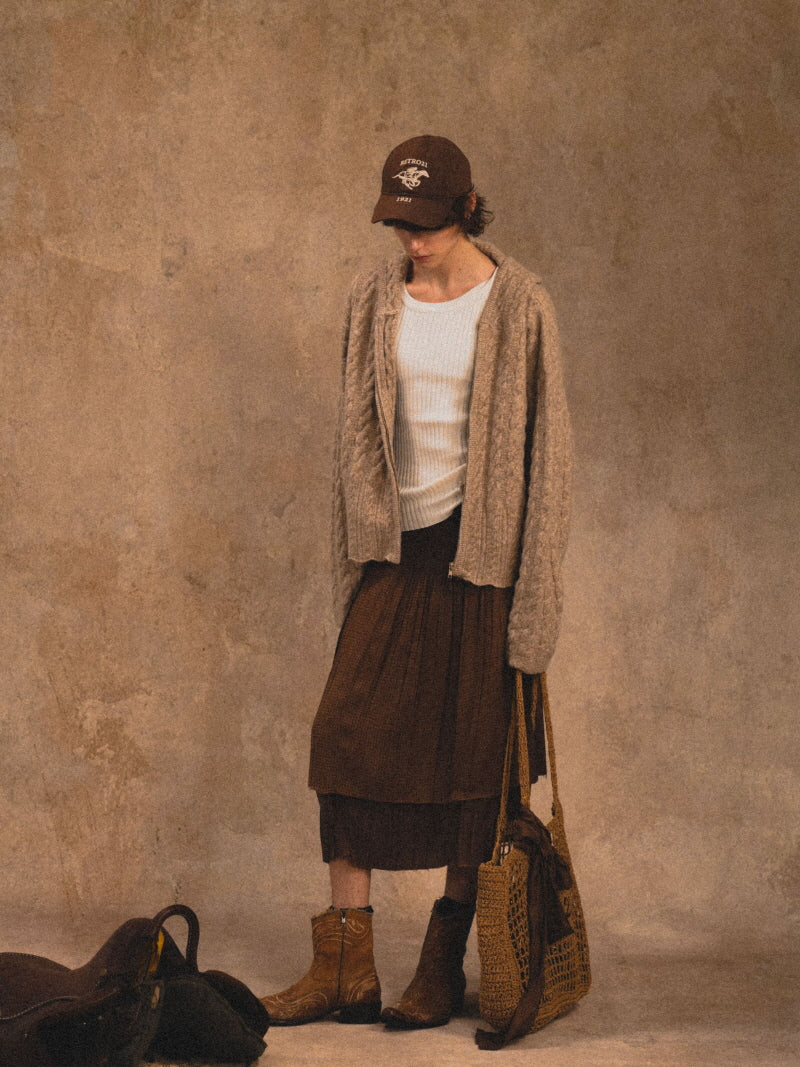 Twisted Zip Knit Sweater