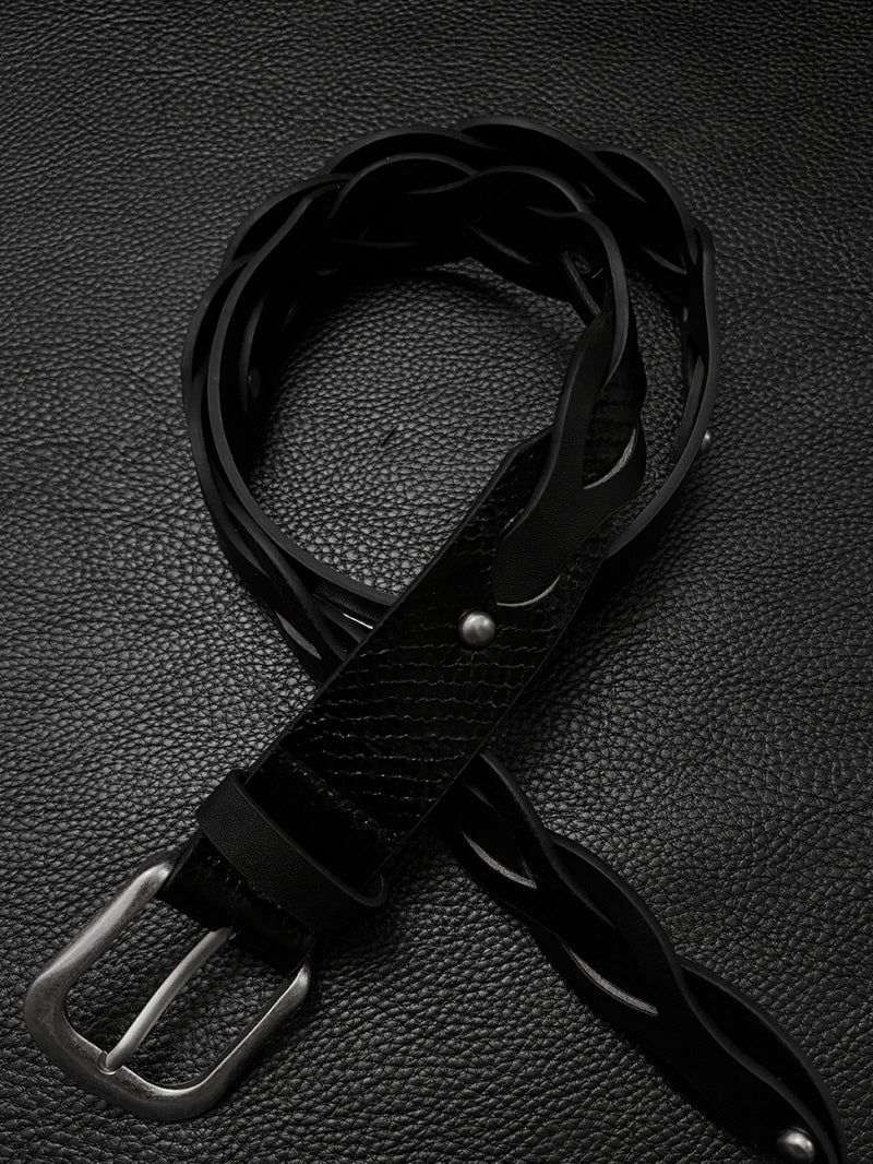 Snake Pattern Woven Belt