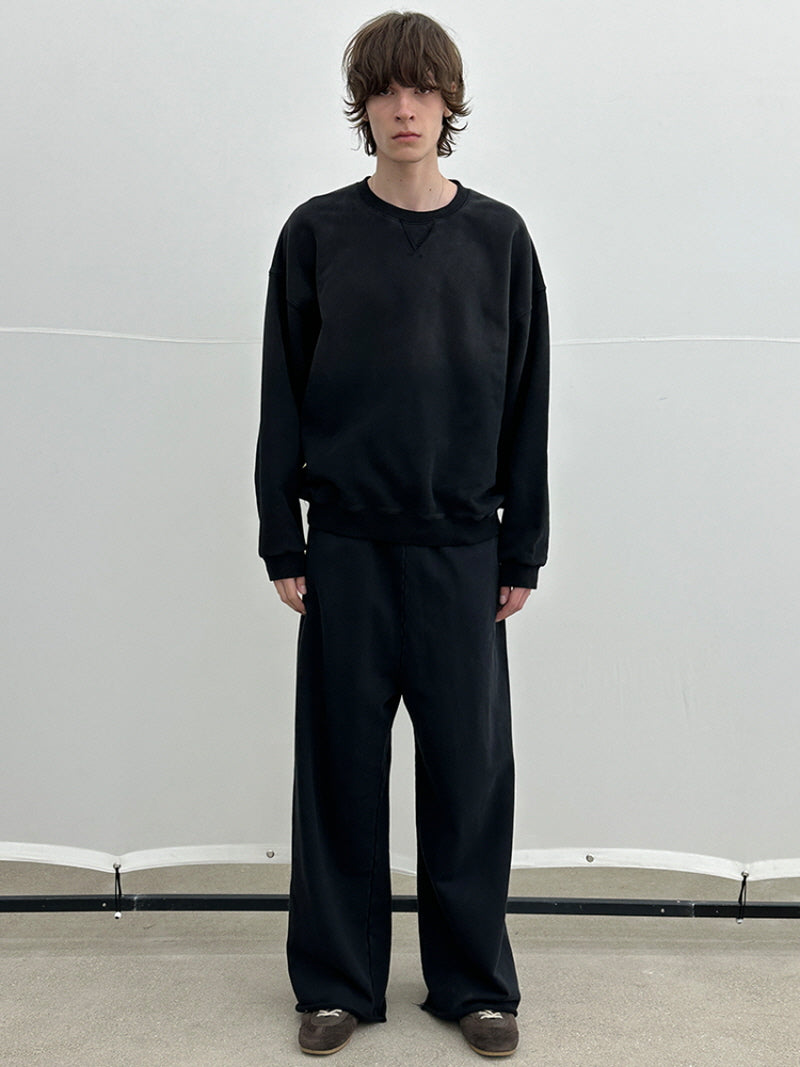 Vintage Black Wide-Leg Sweatpants