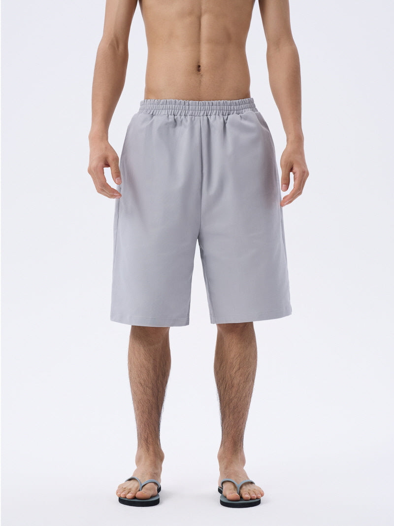 Cloud Soot Hemp-Style Shorts