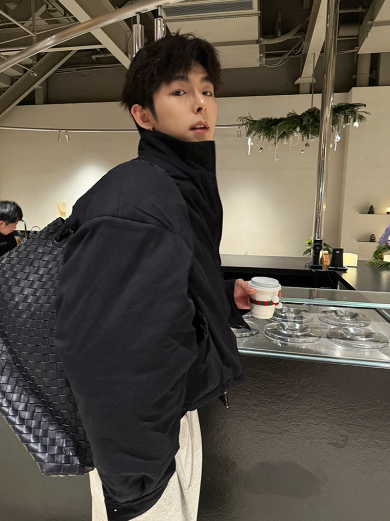 Utility Stand Collar Cotton Jacket