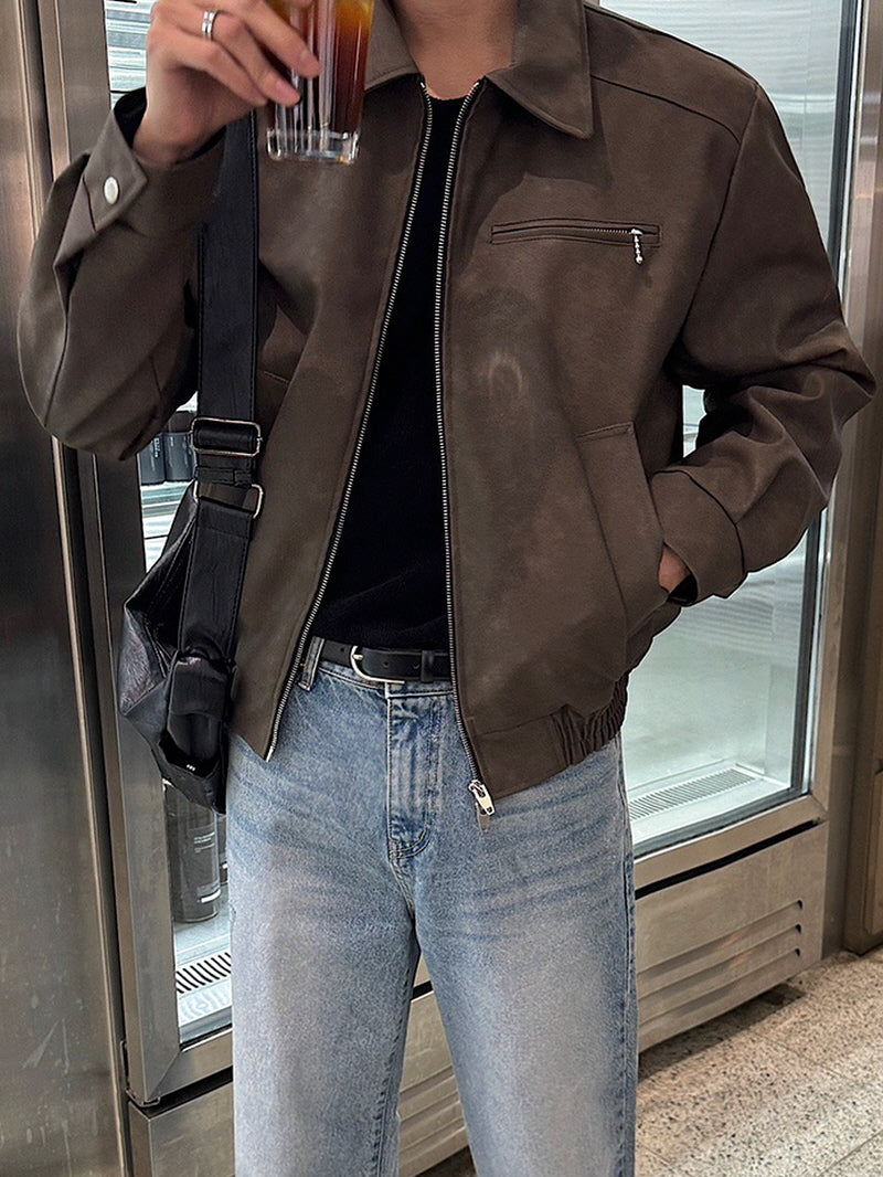 Retro Short Leather Jacket
