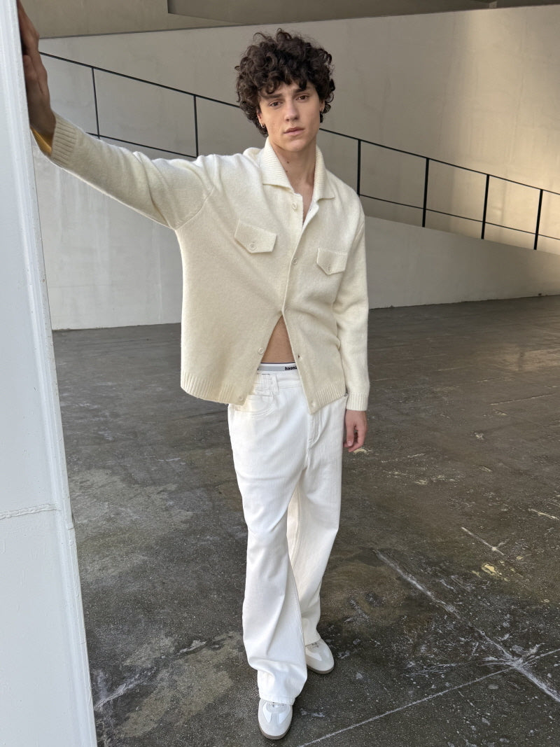 Vintage Stretch White Denim