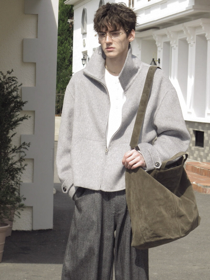 Reversible Wool Hooded Cardigan