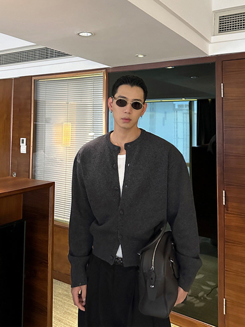 Buckle Wool Knit Jacket