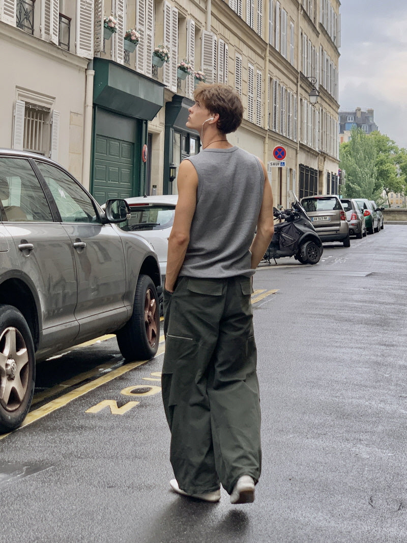 Pre-Autumn Zipper Pocket Pants