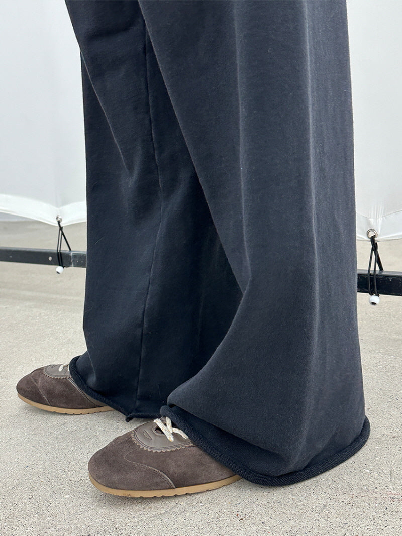 Vintage Black Wide-Leg Sweatpants