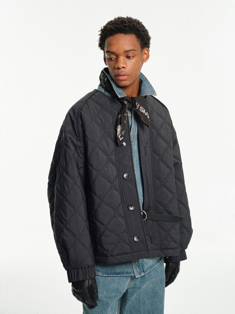 Thinsulate Quilted Collarless Jacket