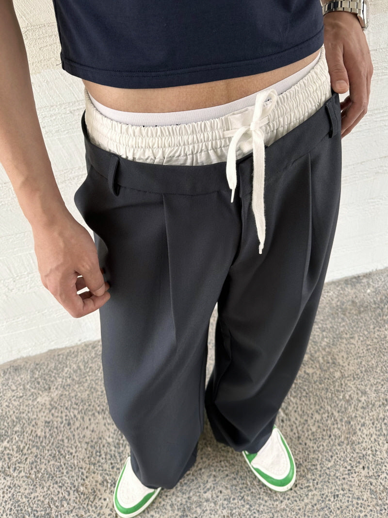 Grey Wide-Leg Trousers