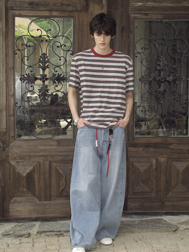 Vintage Washed Wide-Leg Jeans
