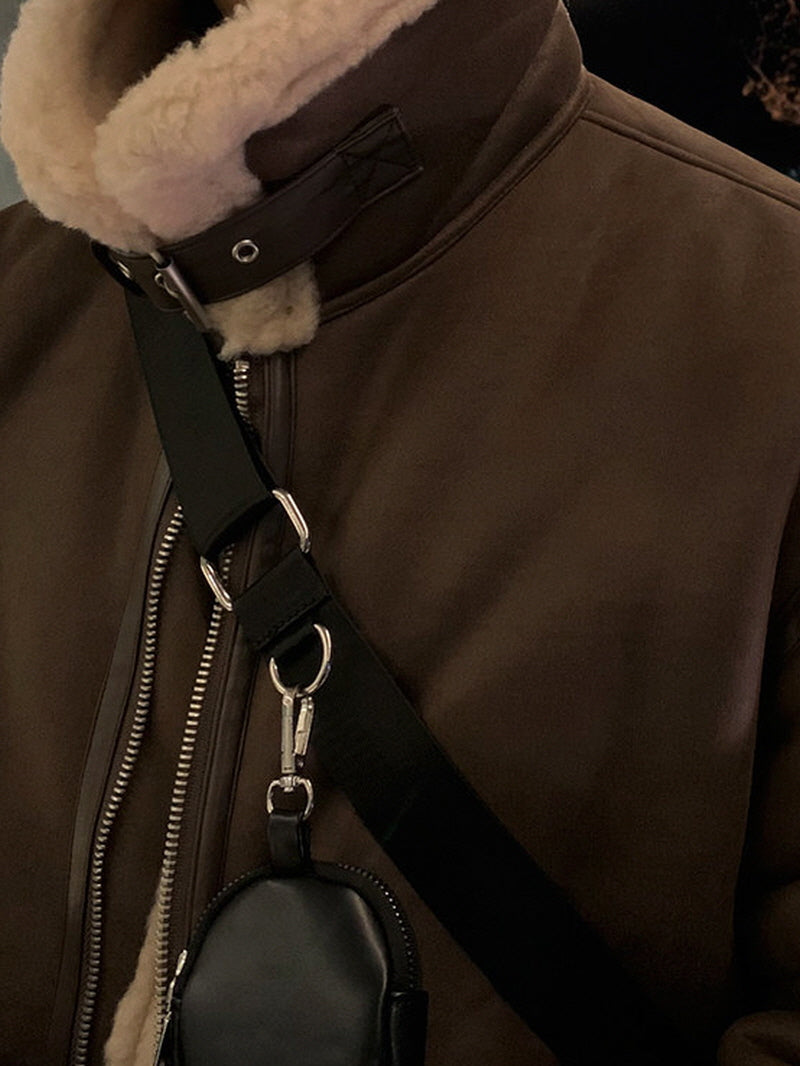 Soft Suede Collar Jacket