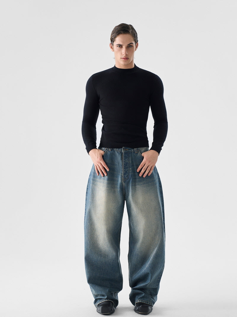 Blue Wax Street Baggy Jeans