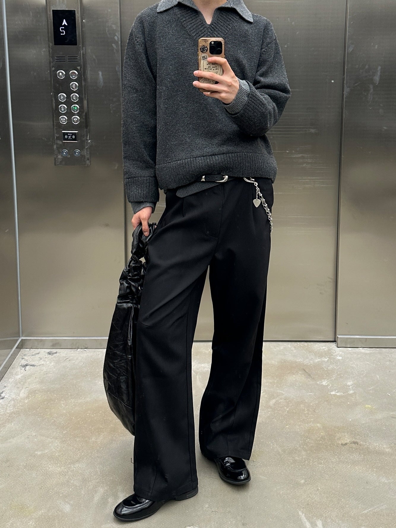 Color-Block Wool Blend Knit