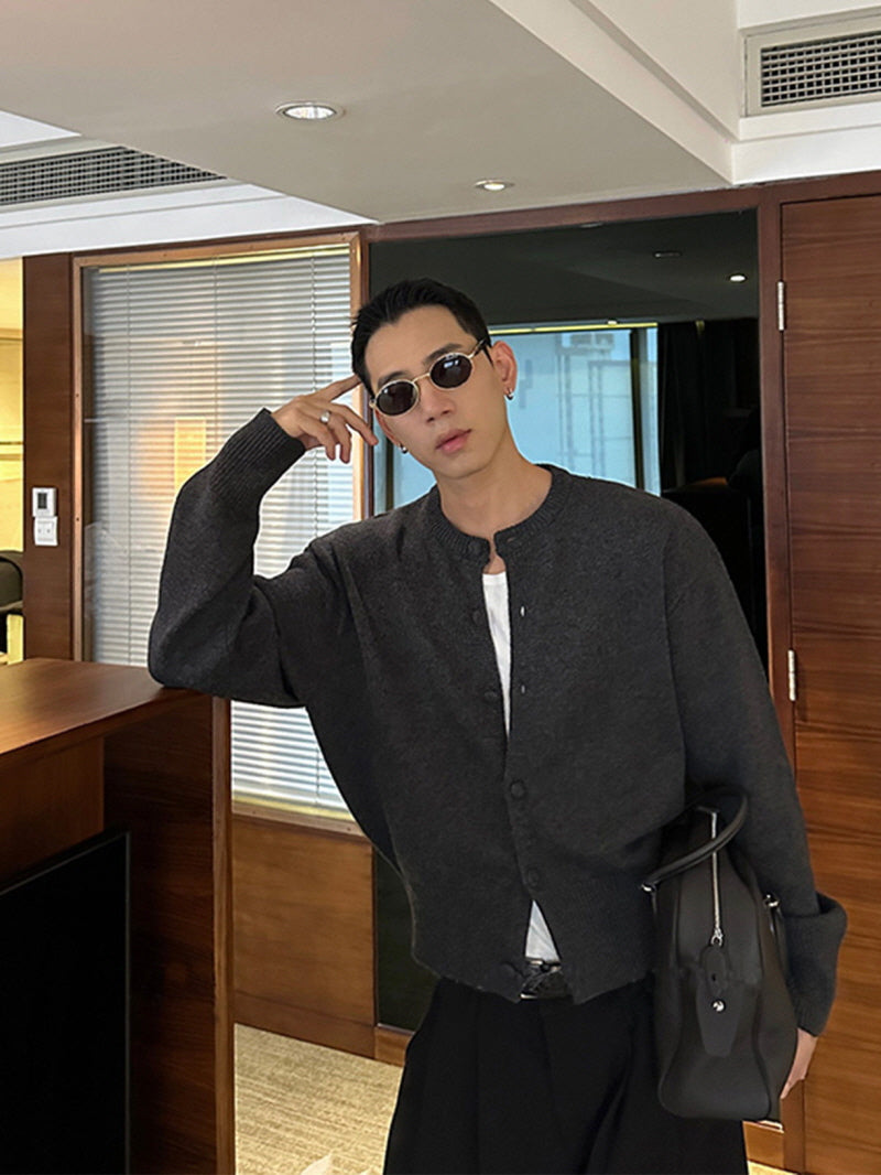 Buckle Wool Knit Jacket