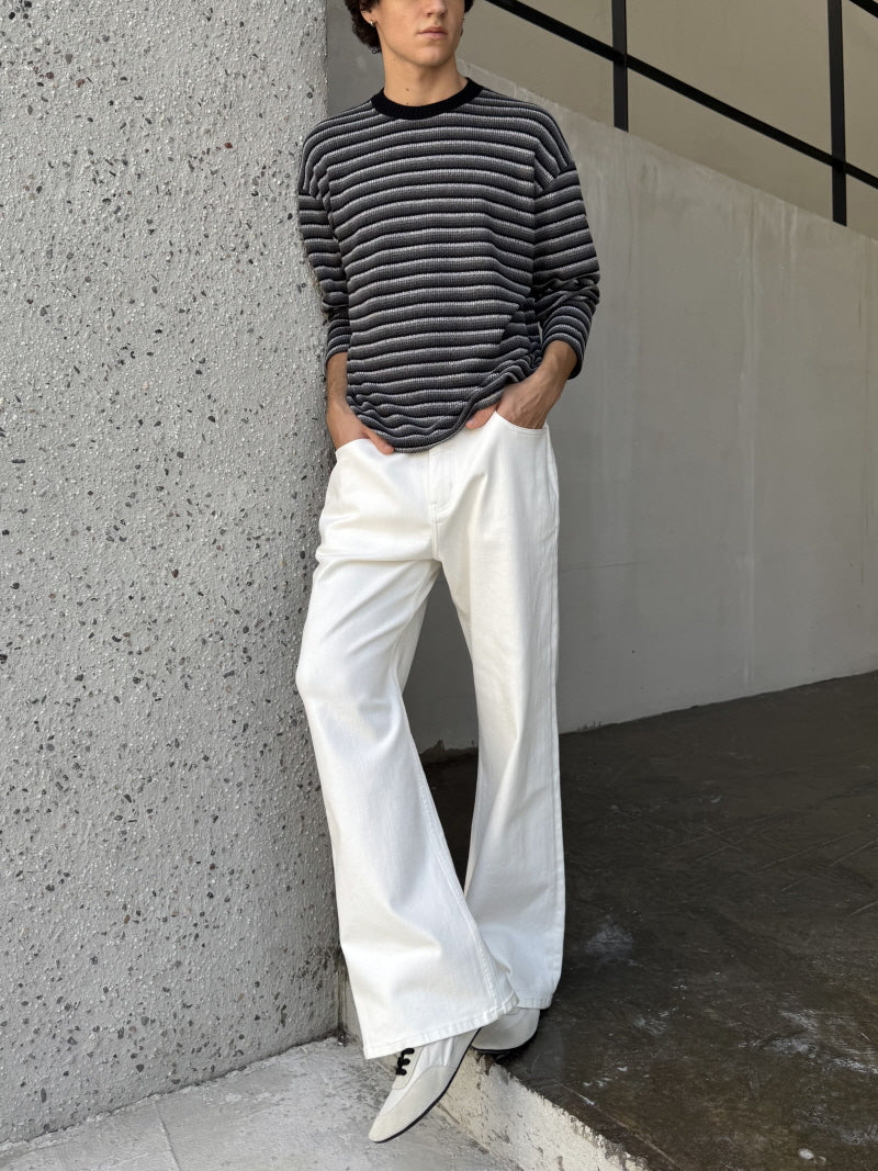 Vintage Stretch White Denim