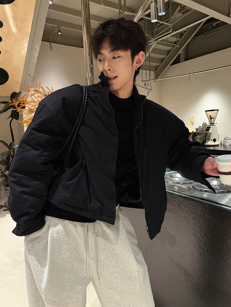 Utility Stand Collar Cotton Jacket