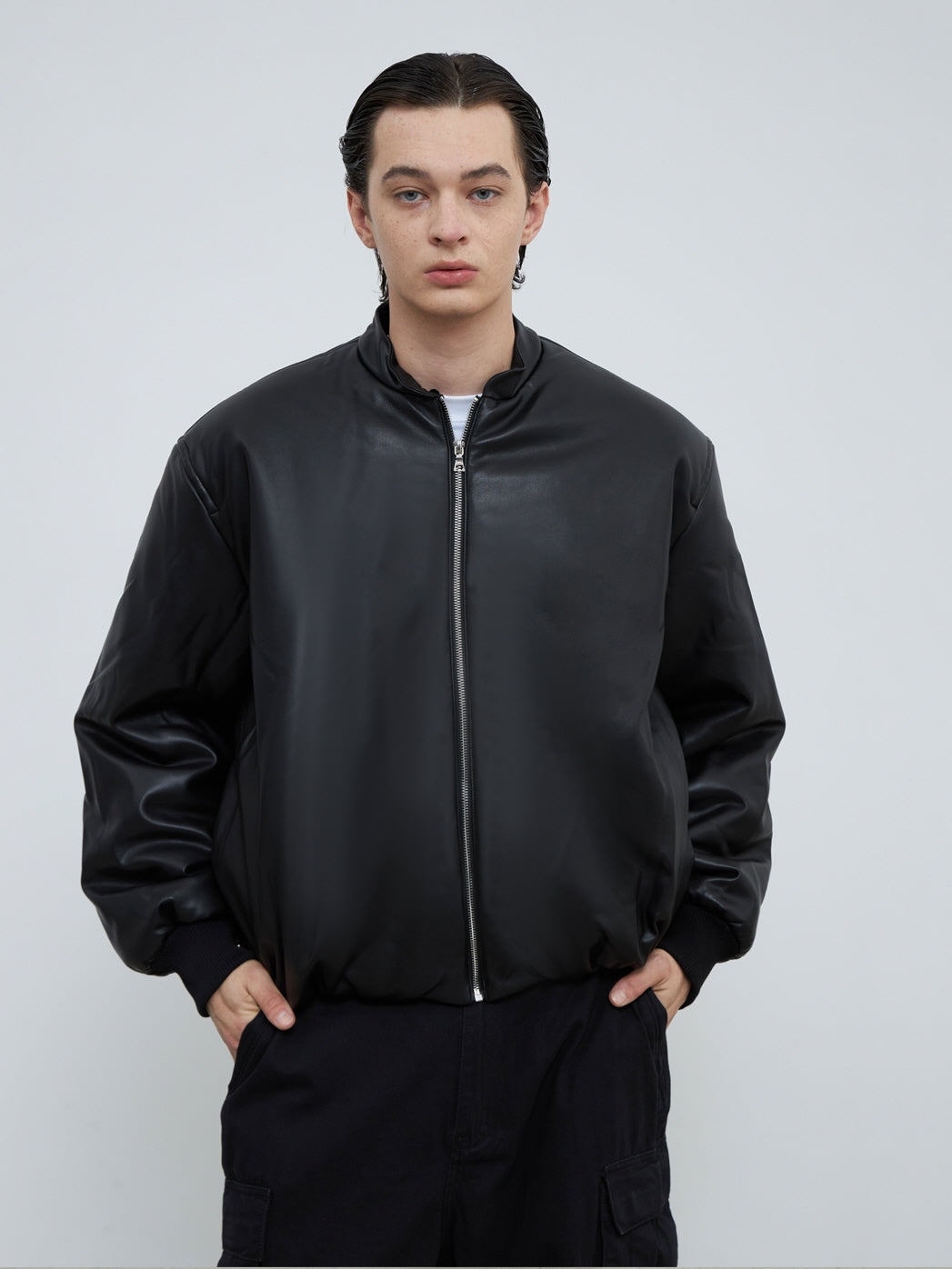 PU Leather Fur Bomber