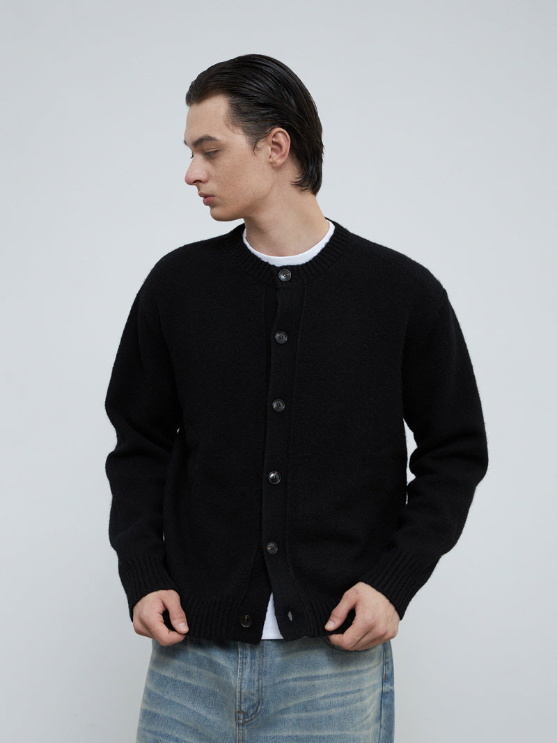 Cropped Lazy Knit Cardigan