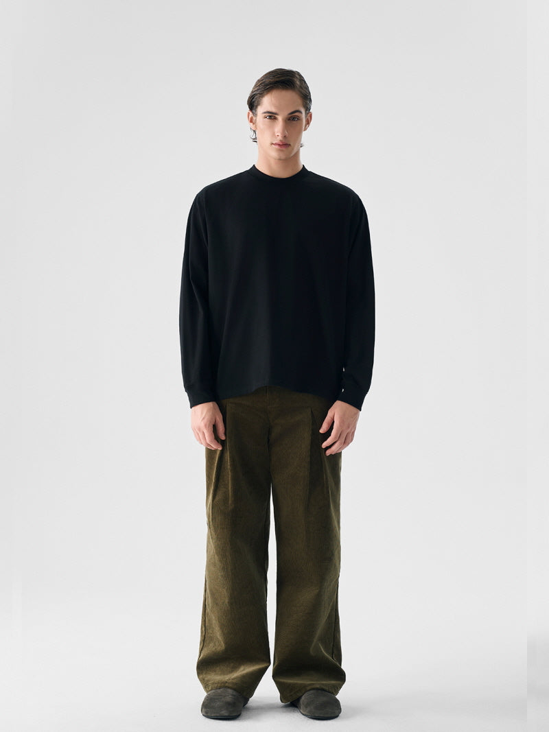 Boxy Short Pima Cotton Long-Sleeve Tee