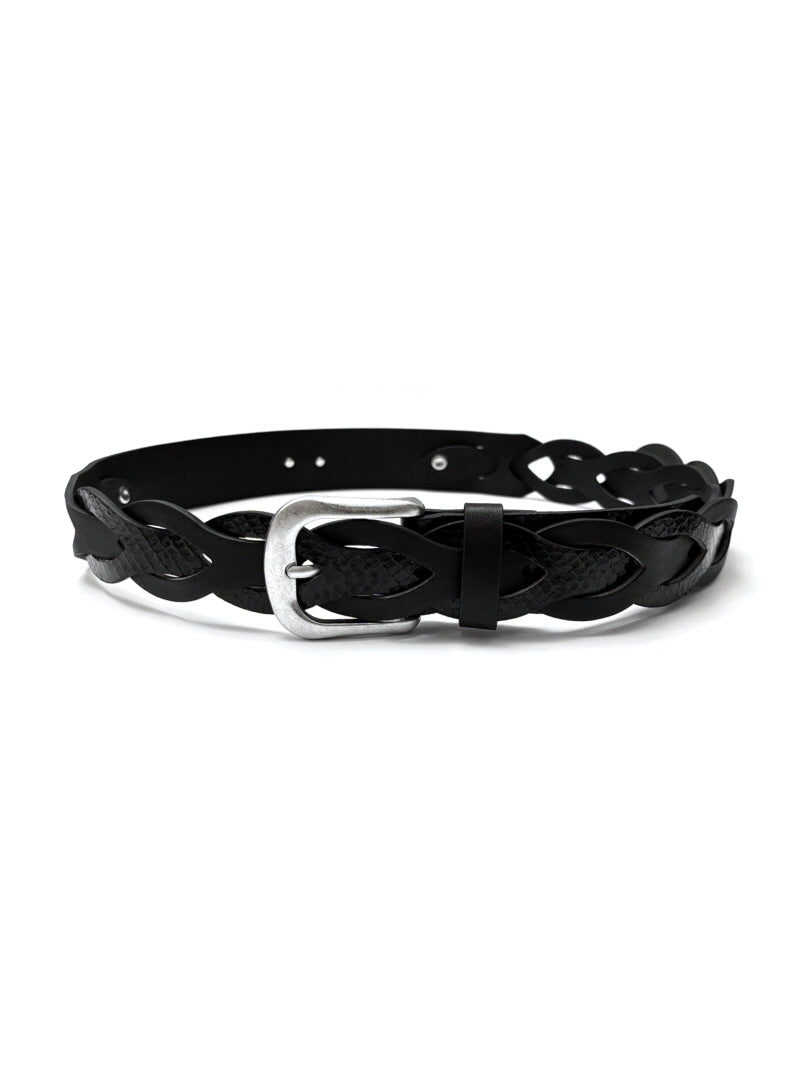 Snake Pattern Woven Belt