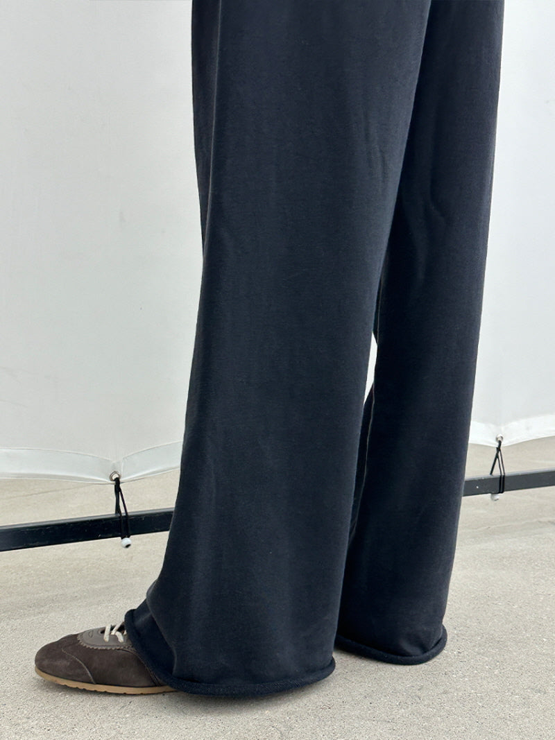Vintage Black Wide-Leg Sweatpants