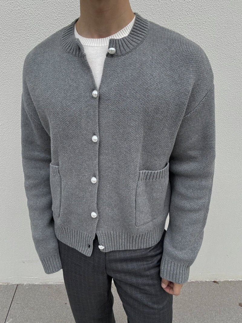 Vintage Grey Knit Sweater Jacket