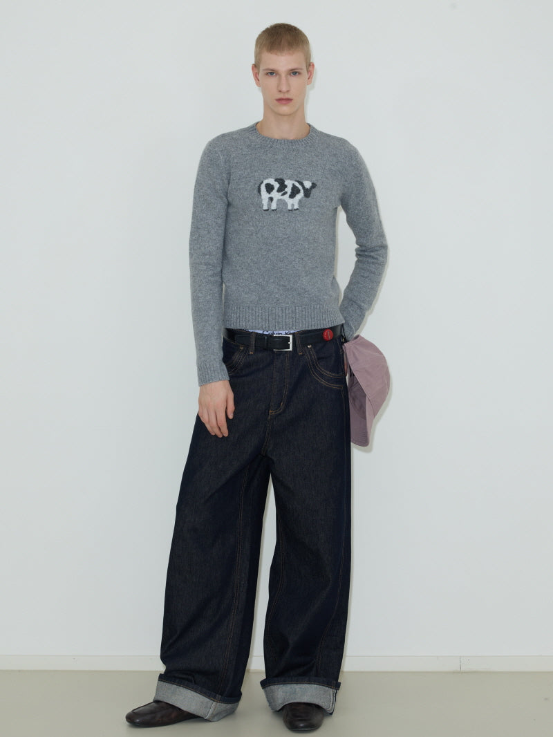 Soft Cow Knit Sweater
