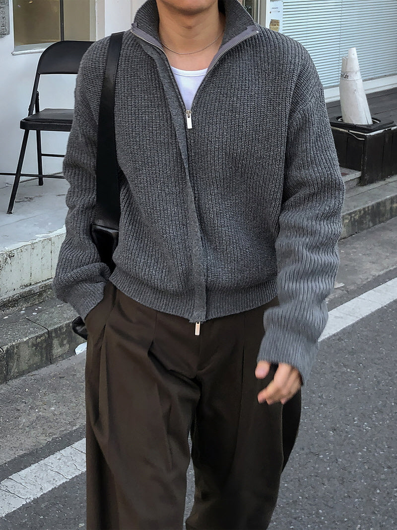 Maillard Brown Zip Cardigan