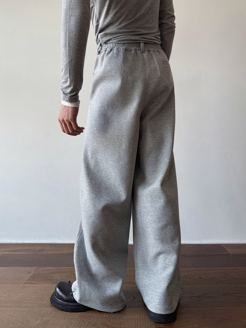 Minimal Grey Wide-Leg Sweatpants