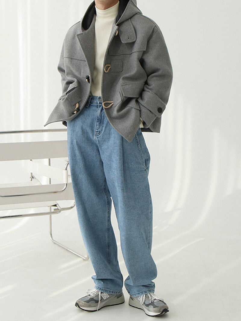 Hooded Tweed Horn Jacket